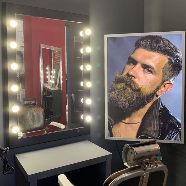 specchio barbiere vintage