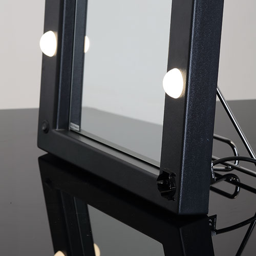 specchio barbiere da tavolo con luci