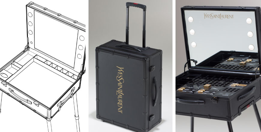 valigia trucco personalizzata per Yves Sain Laurent 
